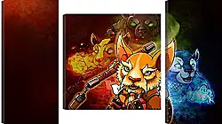 Модульная картина - mangix, brewmaster, dota 2 Модульная картина - mangix, brewmaster, dota 2