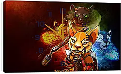 Часы картина - mangix, brewmaster, dota 2 Часы картина - mangix, brewmaster, dota 2