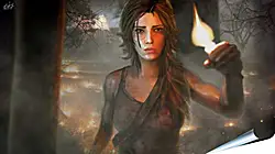 Плакат на стену - tomb raider, girl, torch Плакат на стену - tomb raider, girl, torch