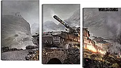Модульная картина - world of tanks, wargaming net, fv215b Модульная картина - world of tanks, wargaming net, fv215b