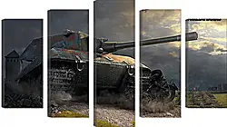 Модульная картина - world of tanks, e 100, tank Модульная картина - world of tanks, e 100, tank