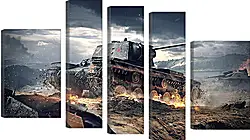 Модульная картина - world of tanks blitz, wargaming net, kv-1 Модульная картина - world of tanks blitz, wargaming net, kv-1