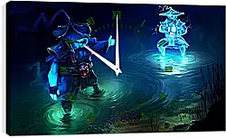 Часы картина - dota 2, storm spirit, art Часы картина - dota 2, storm spirit, art