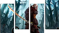 Модульная картина - jugg, dota 2, art Модульная картина - jugg, dota 2, art