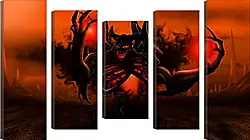 Модульная картина - nevermore, shadow fiend, dota 2 Модульная картина - nevermore, shadow fiend, dota 2
