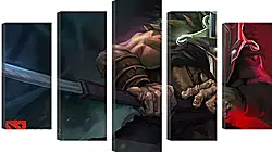 Модульная картина - juggernaut, dota 2, art Модульная картина - juggernaut, dota 2, art