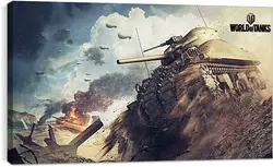 Постер на подрамнике - world of tanks, tank, m4 sherman Постер на подрамнике - world of tanks, tank, m4 sherman