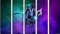 Модульная картина - dota 2, riki, umbrage dagger set Модульная картина - dota 2, riki, umbrage dagger set