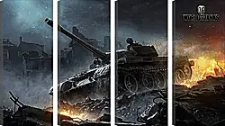 Модульная картина - world of tanks, wargaming net, wg Модульная картина - world of tanks, wargaming net, wg