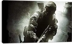 Постер на подрамнике - call of duty, soldier, gun Постер на подрамнике - call of duty, soldier, gun
