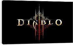 Часы картина - diablo 3, name, text Часы картина - diablo 3, name, text