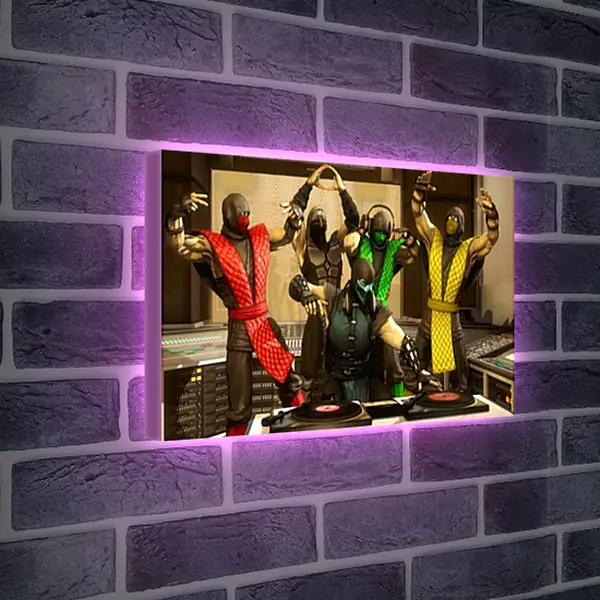 Лайтбокс световая панель - mortal kombat, scorpion, smoke Лайтбокс световая панель - mortal kombat, scorpion, smoke