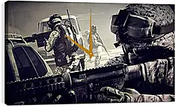 Часы картина - battlefield 3, soldiers, machine Часы картина - battlefield 3, soldiers, machine