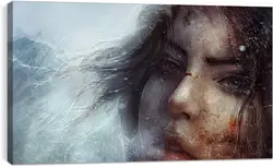 Постер на подрамнике - lara croft, tomb raider, face Постер на подрамнике - lara croft, tomb raider, face