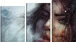 Модульная картина - lara croft, tomb raider, face Модульная картина - lara croft, tomb raider, face