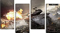 Модульная картина - world of tanks, wargaming net, wot Модульная картина - world of tanks, wargaming net, wot