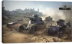 Постер на подрамнике - world of tanks, t1, renault ft Постер на подрамнике - world of tanks, t1, renault ft