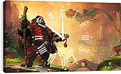 Часы картина - world of warcraft, mists of pandaria, panda Часы картина - world of warcraft, mists of pandaria, panda