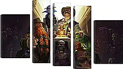 Модульная картина - hearthstone, heroes of warcraft, the league of explorers Модульная картина - hearthstone, heroes of warcraft, the league of explorers