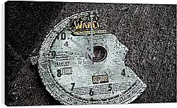 Часы картина - world of warcraft, disk, cover Часы картина - world of warcraft, disk, cover