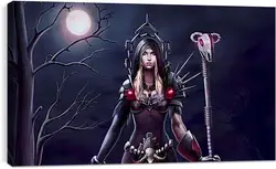Постер на подрамнике - world of warcraft, warlock, moon Постер на подрамнике - world of warcraft, warlock, moon