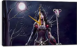 Часы картина - world of warcraft, warlock, moon Часы картина - world of warcraft, warlock, moon