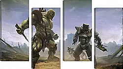 Модульная картина - fallout 4, brotherhood of steel, bethesda softworks Модульная картина - fallout 4, brotherhood of steel, bethesda softworks