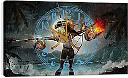 Часы картина - tomb raider, lara croft, art Часы картина - tomb raider, lara croft, art