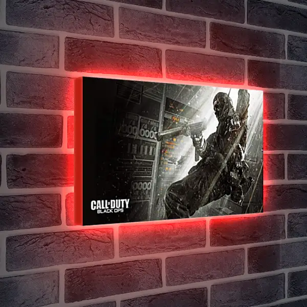 Лайтбокс световая панель - call of duty black ops, soldier, gun Лайтбокс световая панель - call of duty black ops, soldier, gun