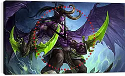 Часы картина - world of warcraft, illidan stormrage, art Часы картина - world of warcraft, illidan stormrage, art