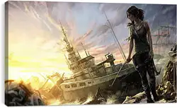 Постер на подрамнике - tomb raider, lara croft, art Постер на подрамнике - tomb raider, lara croft, art