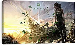 Часы картина - tomb raider, lara croft, art Часы картина - tomb raider, lara croft, art