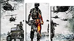 Модульная картина - battlefield bad company 2, battlefield, soldiers Модульная картина - battlefield bad company 2, battlefield, soldiers
