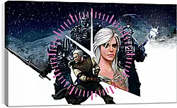 Часы картина - the witcher 3, wild hunt, art Часы картина - the witcher 3, wild hunt, art