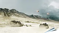 Плакат на стену - battlefield, tanks, mountains Плакат на стену - battlefield, tanks, mountains