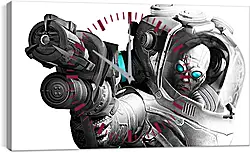 Часы картина - batman arkham city, character, pistol Часы картина - batman arkham city, character, pistol