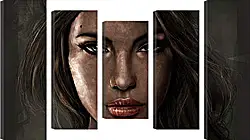 Модульная картина - lara croft, tomb raider, face Модульная картина - lara croft, tomb raider, face