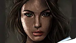 Плакат на стену - lara croft, tomb raider, face Плакат на стену - lara croft, tomb raider, face