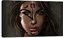 Часы картина - lara croft, tomb raider, face Часы картина - lara croft, tomb raider, face