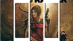 Модульная картина - tomb raider, lara croft, weapons Модульная картина - tomb raider, lara croft, weapons