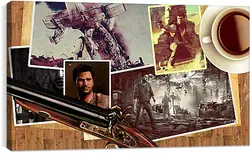 Постер на подрамнике - uncharted, pistol, cup Постер на подрамнике - uncharted, pistol, cup
