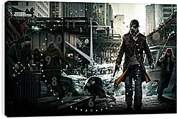 Часы картина - Watch Dogs Часы картина - Watch Dogs
