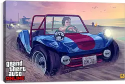 Постер на подрамнике - Grand Theft Auto V Постер на подрамнике - Grand Theft Auto V