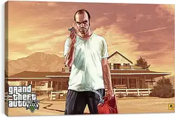 Постер на подрамнике - Grand Theft Auto V Постер на подрамнике - Grand Theft Auto V