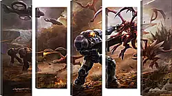 Модульная картина - Starcraft Модульная картина - Starcraft