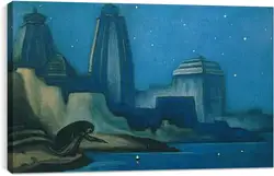 Постер на подрамнике - Огни на Ганге Постер на подрамнике - Огни на Ганге
