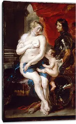 Постер на подрамнике - Venus Mars and Cupid Постер на подрамнике - Venus Mars and Cupid