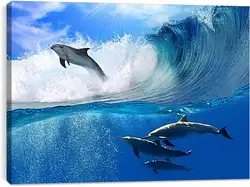 Постер на подрамнике - delfines - дельфины Постер на подрамнике - delfines - дельфины