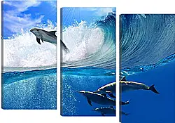 Модульная картина - delfines - дельфины Модульная картина - delfines - дельфины