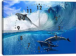 Часы картина - delfines - дельфины Часы картина - delfines - дельфины